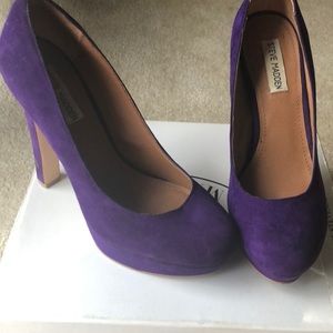 Purple Suede Steve Madden Pumps